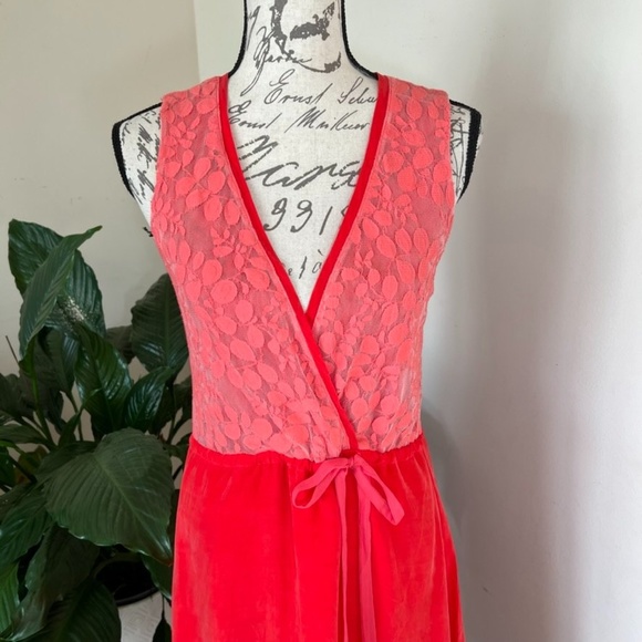 Anthropologie Language Pink / Red Dress Sz XS - Picture 4 of 9